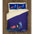Tmavě modré povlečení s přikrývkou- Finding Dory