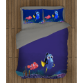 Tmavě modré povlečení s přikrývkou- Finding Dory