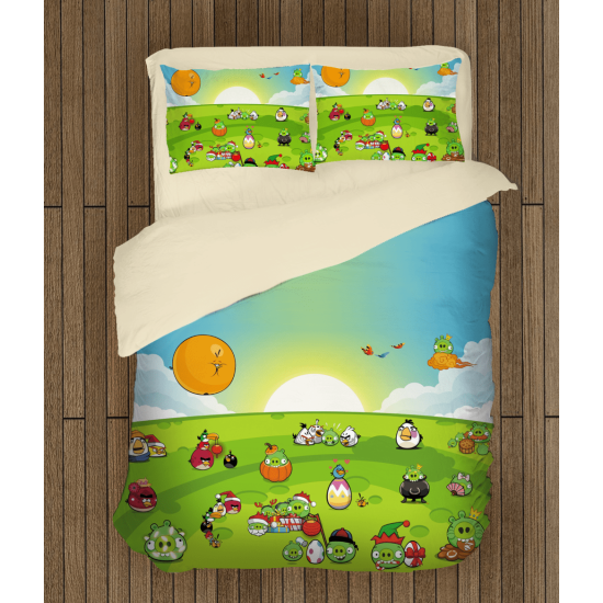 Povlečení s přikrývkou - Angry Birds and Friends