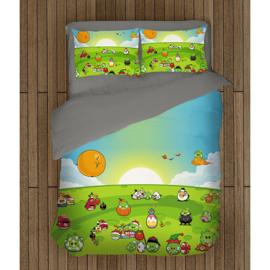Povlečení s přikrývkou - Angry Birds and Friends