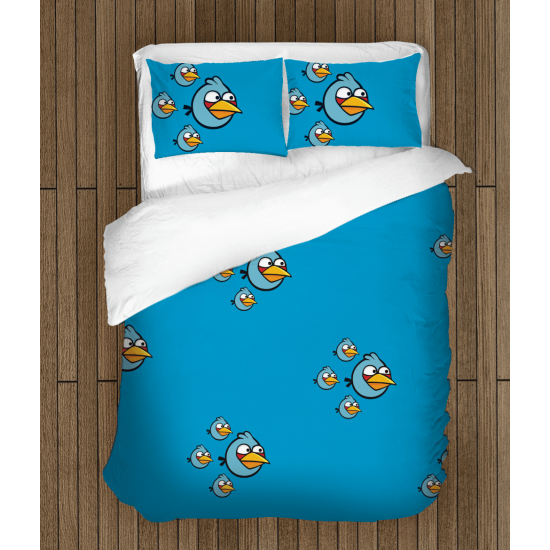 Povlečení s přikrývkou - Angry Birds Blue