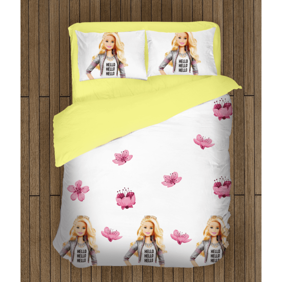 Povlečení s přikrývkou Barbie -  Barbie Flowers