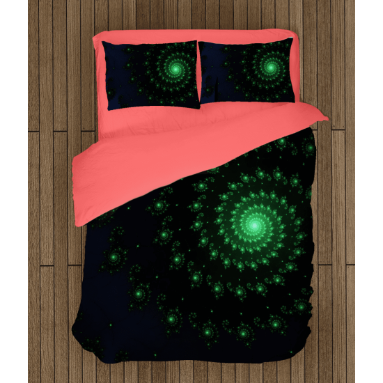 3D povlečení s přikrývkou - Green Spiral