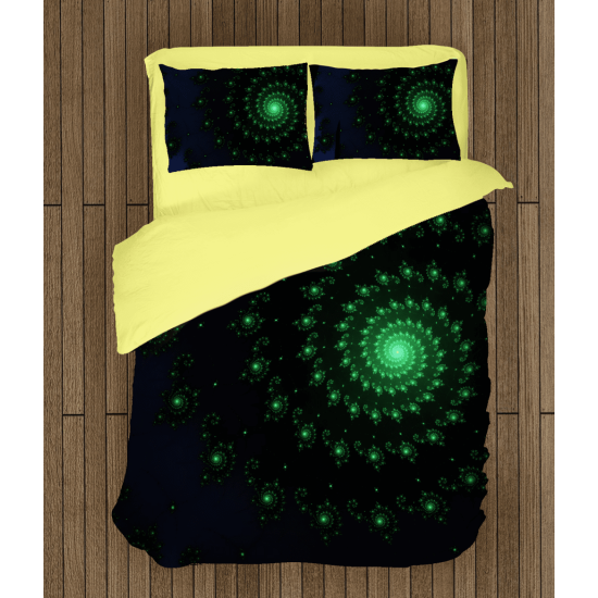 3D povlečení s přikrývkou - Green Spiral