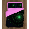 3D povlečení s přikrývkou - Green Spiral