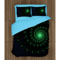 3D povlečení s přikrývkou - Green Spiral