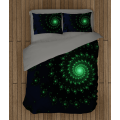 3D povlečení s přikrývkou - Green Spiral