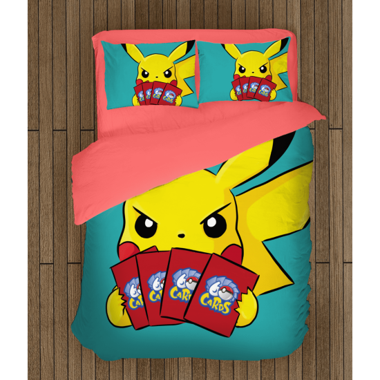Povlečení s přikrývkou - Pikachu Cards