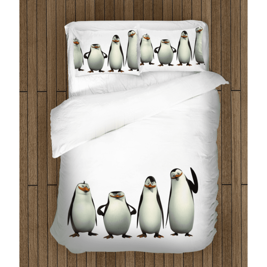 Povlečení s přikrývkou - Penguins from Madagascar
