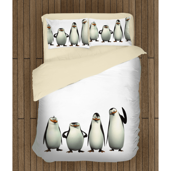 Povlečení s přikrývkou - Penguins from Madagascar