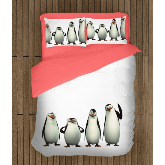 Povlečení s přikrývkou - Penguins from Madagascar
