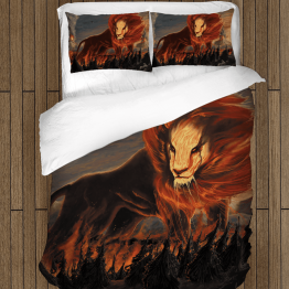 Povlečení s přikrývkou - Lion on Fire