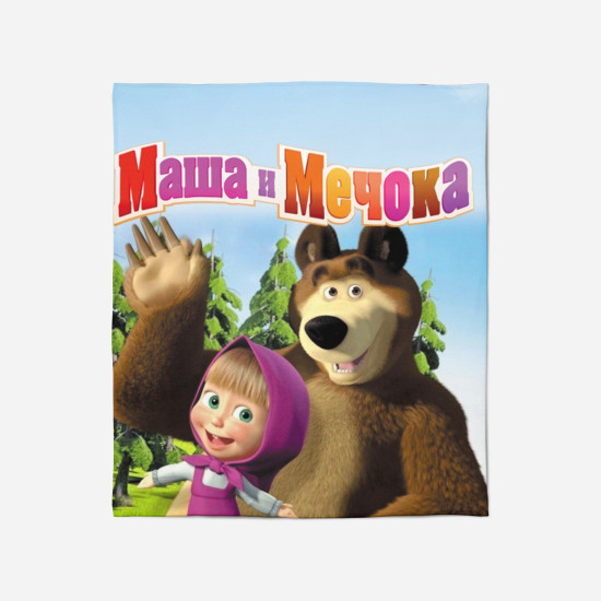 Fleecová deka Máša a Medvěd - Masha And The Bear