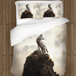 Povlečení s přikrývkou - Wolf On a Rock