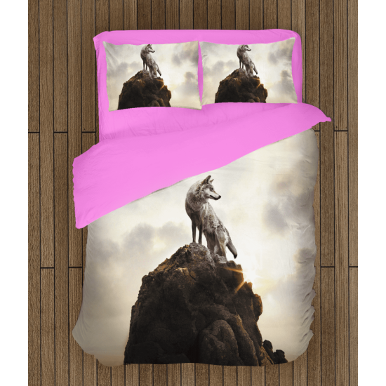 Povlečení s přikrývkou - Wolf On a Rock