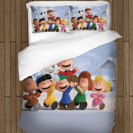 3D ložní soupravy s přikrývkou - The Peanuts Movie