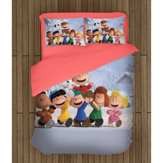 3D ložní soupravy s přikrývkou - The Peanuts Movie