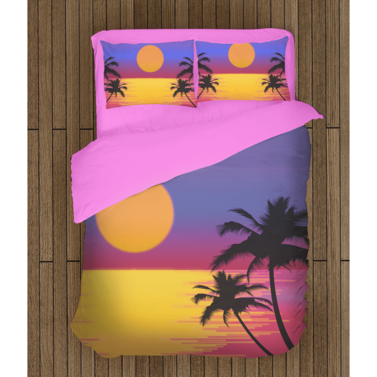 3D povlečení s přikrývkou - Sunset On The Sea