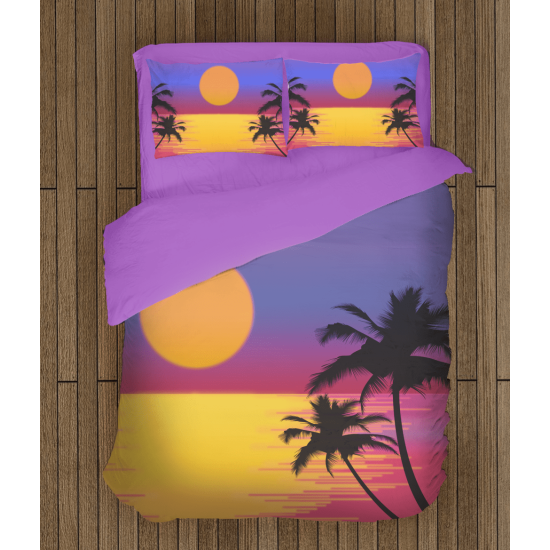 3D povlečení s přikrývkou - Sunset On The Sea