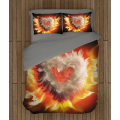 3D povlečení s přikrývkou - Burning heart