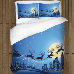Vánoční povlečení s přikrývkou - Santa's Sledge