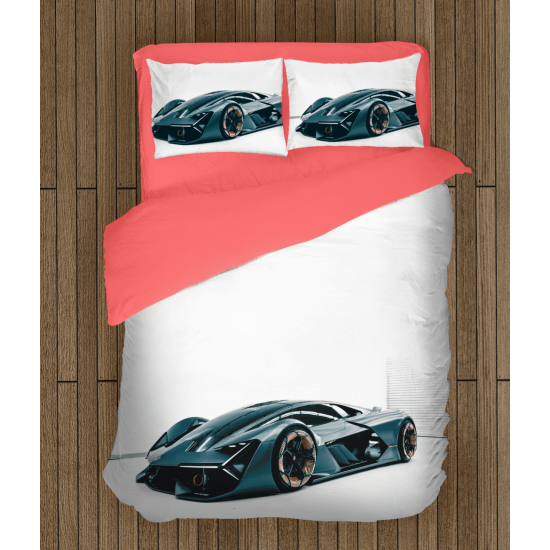 Povlečení s přikrývkou - Lamborghini White Background