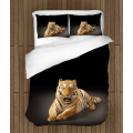 3D povlečení s přikrývkou - Tiger Black