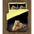 3D povlečení s přikrývkou - Tiger Black