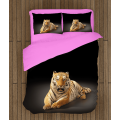 3D povlečení s přikrývkou - Tiger Black