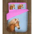 3D povlečení s přikrývkou - Horse Blue