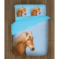 3D povlečení s přikrývkou - Horse Blue