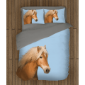 3D povlečení s přikrývkou - Horse Blue