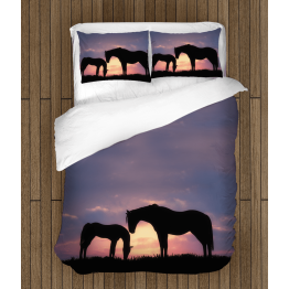 3D povlečení s přikrývkou - Horses