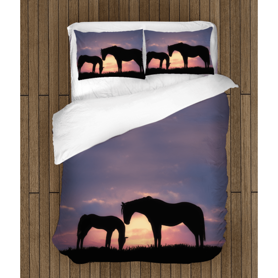 3D povlečení s přikrývkou - Horses