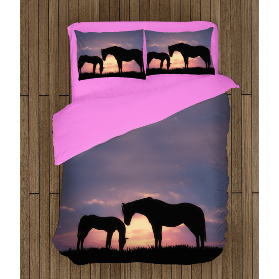 3D povlečení s přikrývkou - Horses