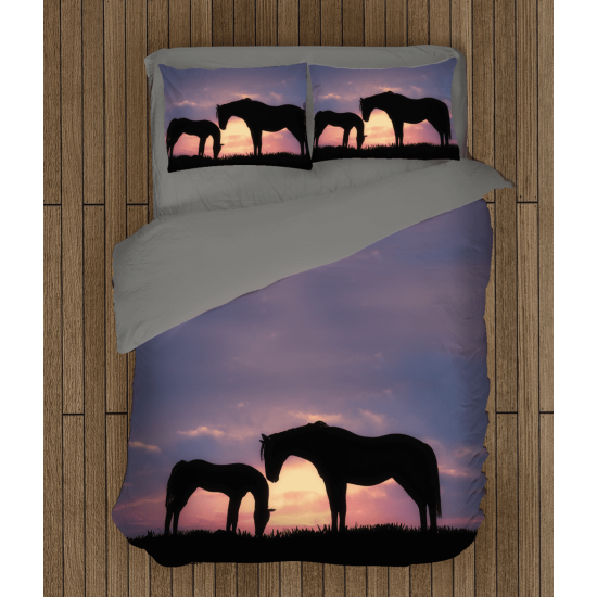 3D povlečení s přikrývkou - Horses