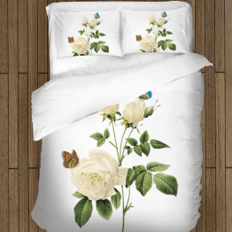 Přikrývka - White Rose And Butterflies