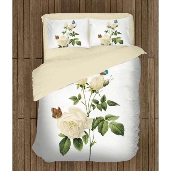 Přikrývka - White Rose And Butterflies