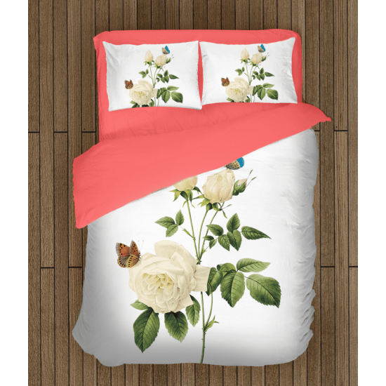 Přikrývka - White Rose And Butterflies