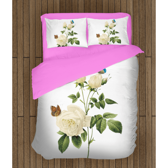 Přikrývka - White Rose And Butterflies