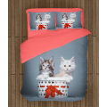 3D povlečení s přikrývkou - Cats in Basket
