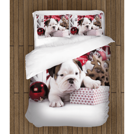 Povlečení s přikrývkou - Christmas Puppy