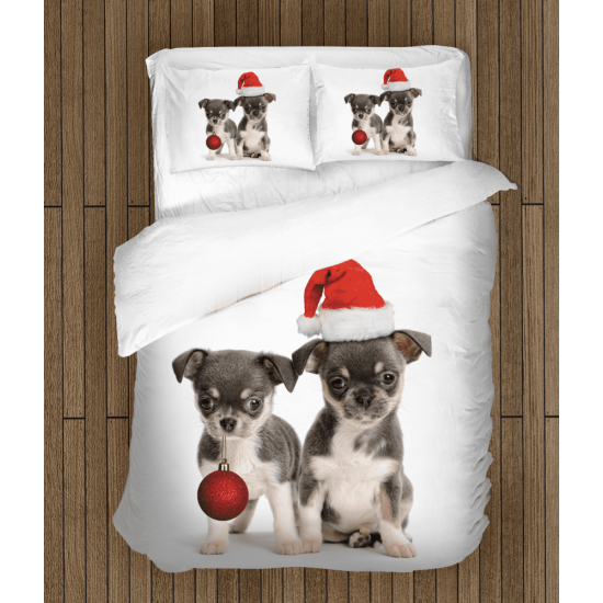 Ložní souprava - Christmas Puppies