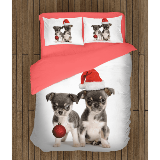 Ložní souprava - Christmas Puppies