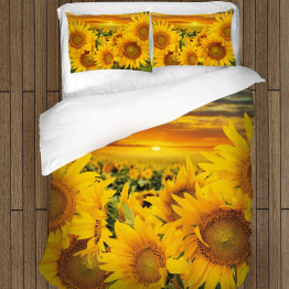 3D povlečení s přikrývkou - Sunflowers