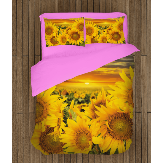 3D povlečení s přikrývkou - Sunflowers