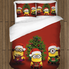 Povlečení s přikrývkou - Christmas Minions