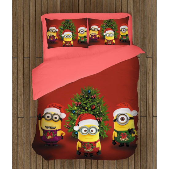 Povlečení s přikrývkou - Christmas Minions