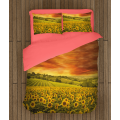3D povlečení s přikrývkou - Sunflower Field