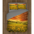3D povlečení s přikrývkou - Sunflower Field